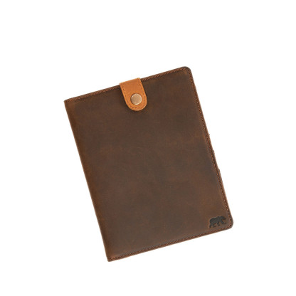 Leather passport cover for travel