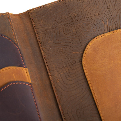 Leather passport cover for travel