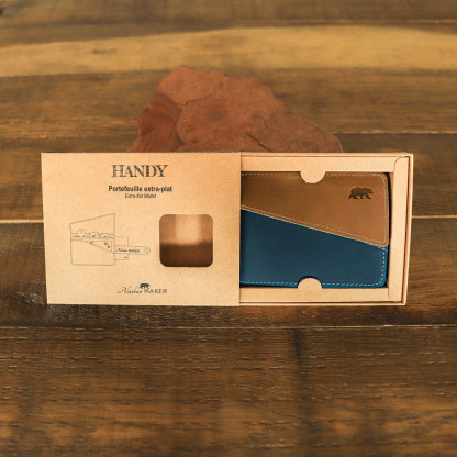 Portefeuille extra plat en cuir anti RFID HANDY | Alaskan Maker