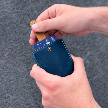 Portefeuille extra plat en cuir anti RFID HANDY | Alaskan Maker