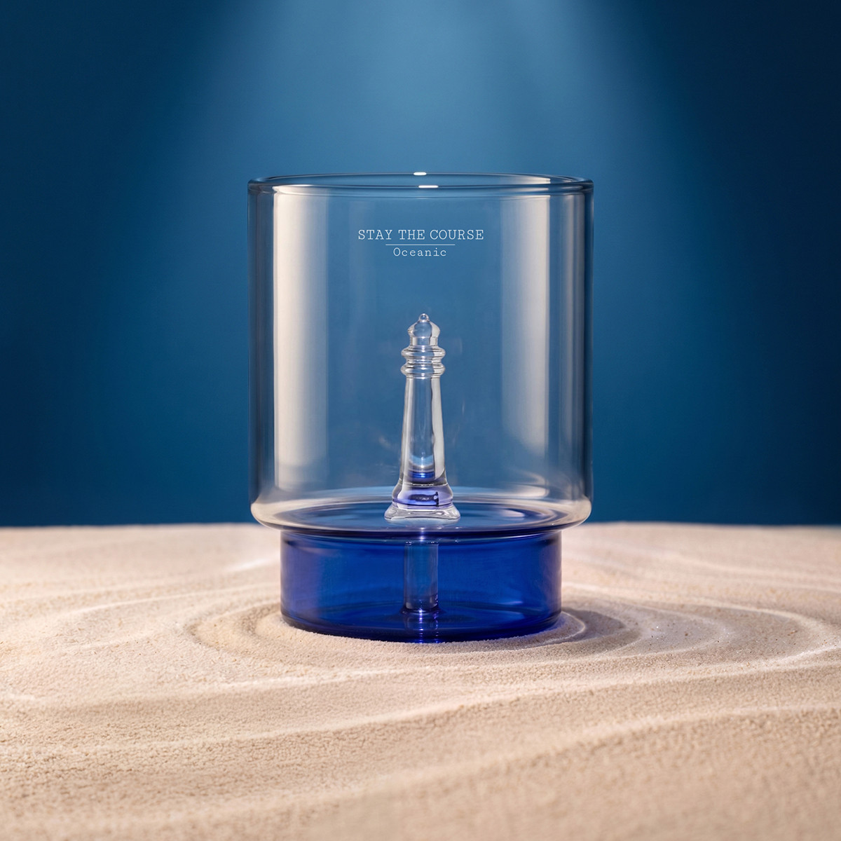 Oceanic Lighthouse glass, lifestyle scene