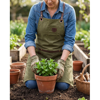 Apron for men, waterproof, stain resistant, multipockets