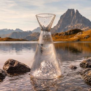 Water carafe Pic du Midi d'Ossau TOPOGRAPHIC