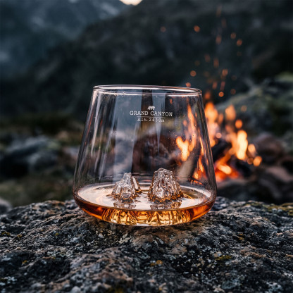 Verres à whisky - Set de 2 verres TOPOGRAPHIC | Alaskan MAKER
