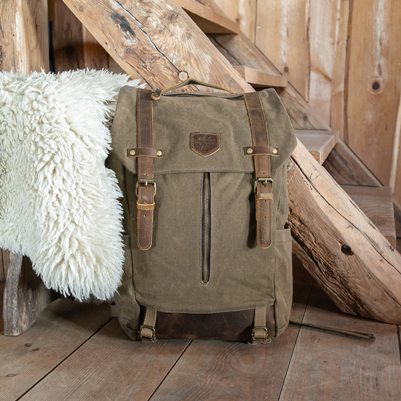 Sac a dos cuir  vintage