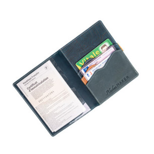 Leather vehicle registration pouch