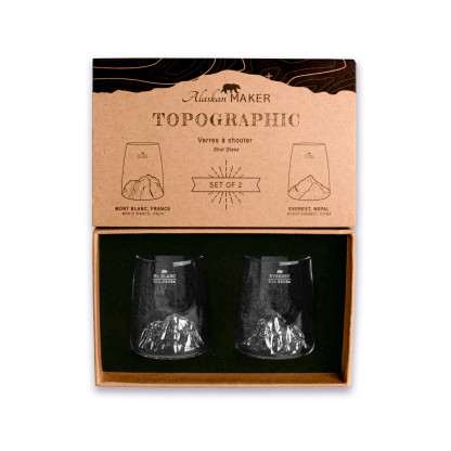 Set de 2 shooters TOPOGRAPHIC - Everest/Mont Blanc