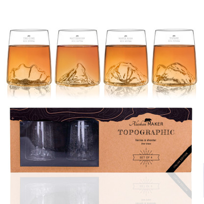Coffret de 4 shooters TOPOGRAPHIC - Édition Italie