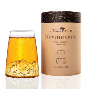 Long Drink Glass TOPOGRAPHIC:  Dachstein