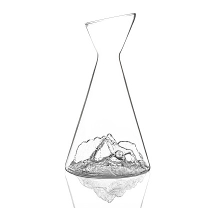Water carafe in the shape of a Mount Everest mountain 