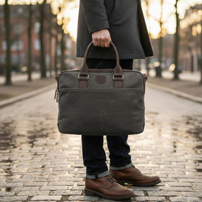 Sac ordinateur cuir ANCHORAGE | Alaskan MAKER