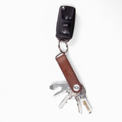 Porte-clé decapsuleur en cuir 
