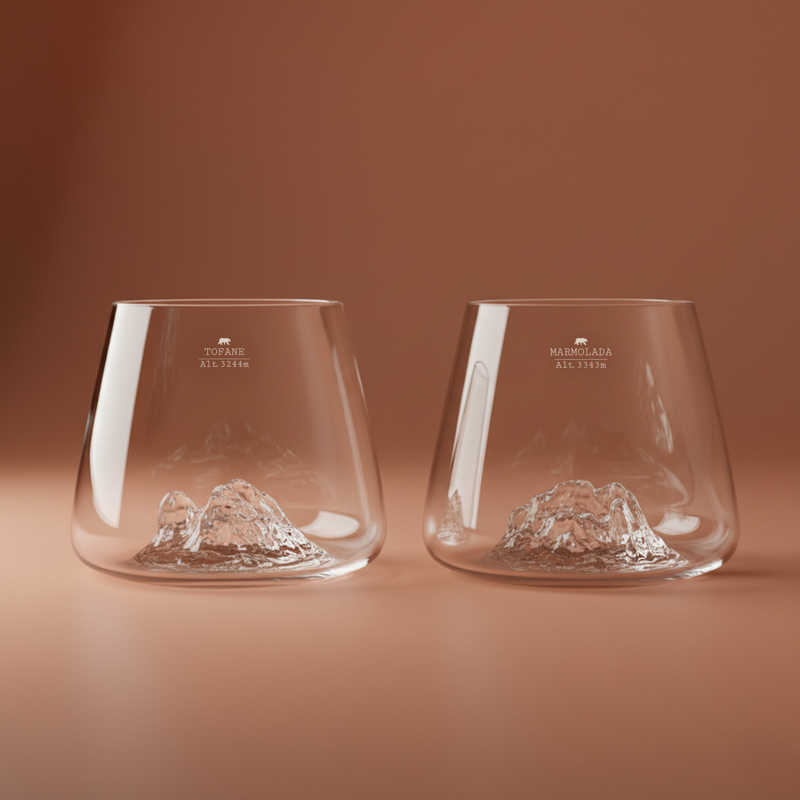 Set of 2 Glasses TOPOGRAPHIC: Tofane & Marmolada