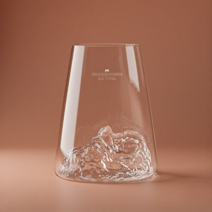 TOPOGRAPHIC design water glass: Großglockner| Alaskan MAKER