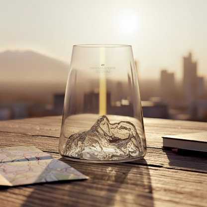 TOPOGRAPHIC design water glass: Großglockner| Alaskan MAKER