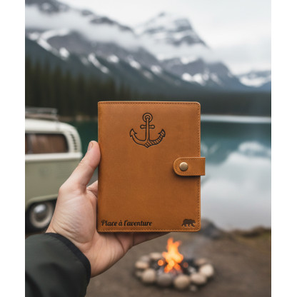 Leather vehicle registration pouch