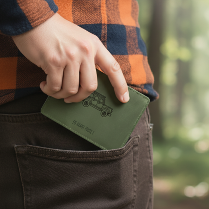 Ultra-slim leather card holder BROOKS