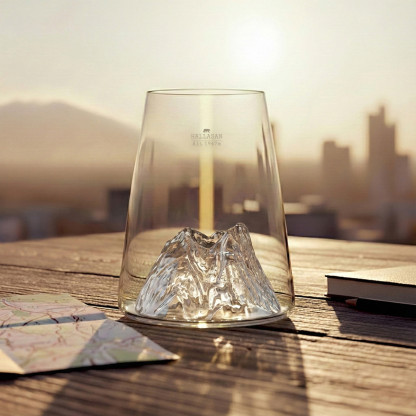 TOPOGRAPHIC design water glass: Mount Hallasan| Alaskan MAKER