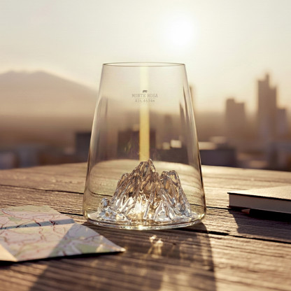 TOPOGRAPHIC design water glass: Monte Rosa| Alaskan MAKER