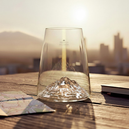 Mount Vesuvius tumbler glass, unique style