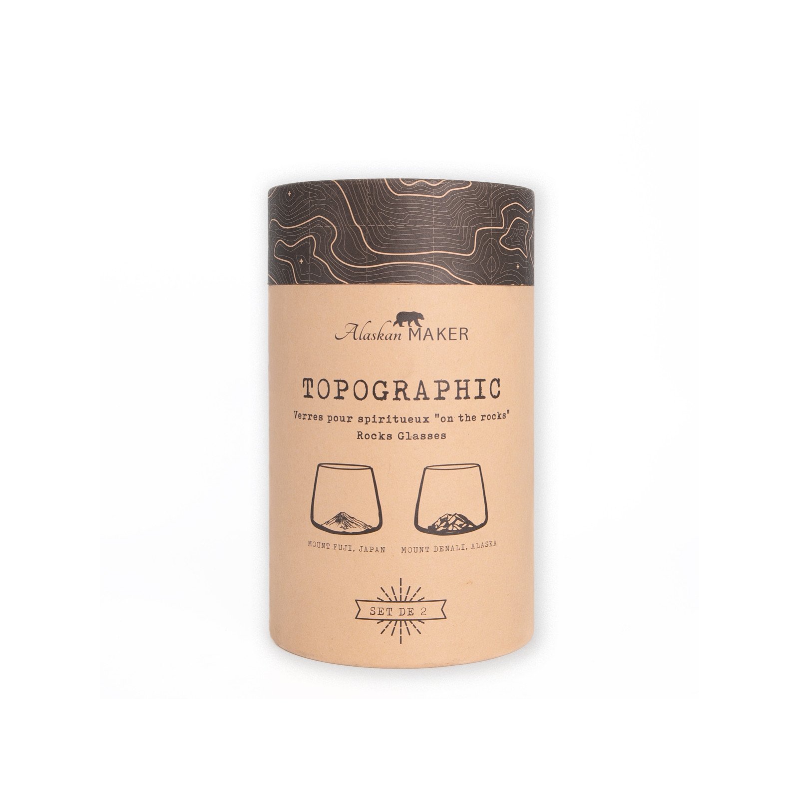 Set de 2 verres TOPOGRAPHIC
