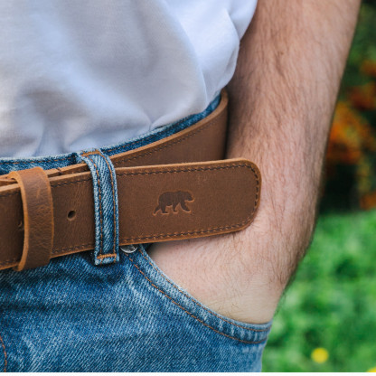 Leather belt MUSTANG