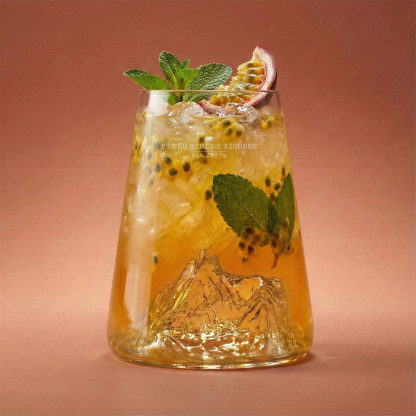 Design glass Pic du Midi de Bigorre TOPOGRAPHIC