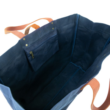 cabas toile et cuir