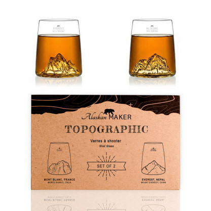 Set of 2 Shot Glasses – Everest & Mont Blanc