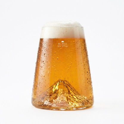 Verre tumbler Mont Etna, relief volcanique