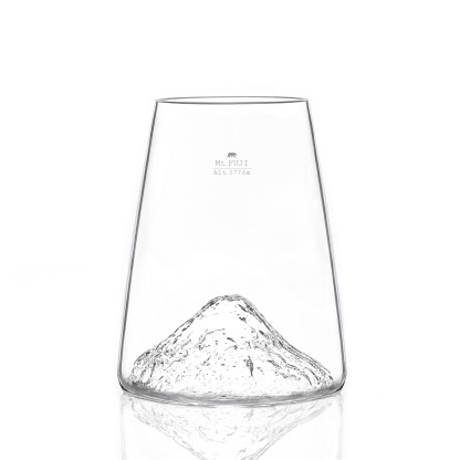 Verre tumbler Mont Etna, relief volcanique