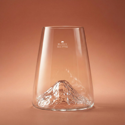 Verre tumbler Mont Etna, relief volcanique