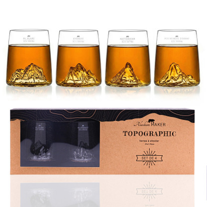 Coffret cadeau de 4 shooters Topographic