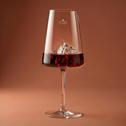 Mont Blanc wine glass TOPOGRAPHIC