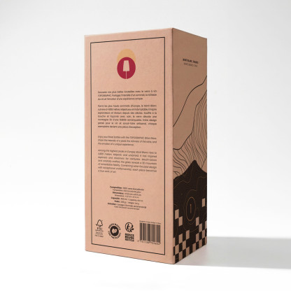 Mont Blanc wine glass TOPOGRAPHIC