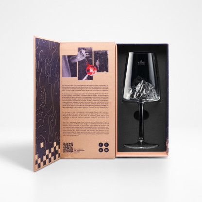 Mont Blanc wine glass TOPOGRAPHIC