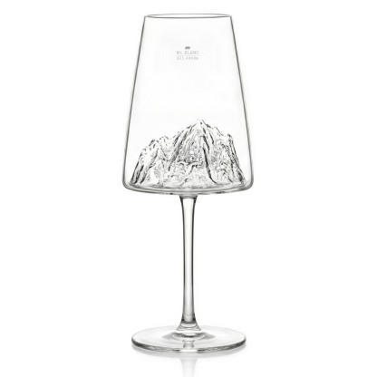 Mont Blanc wine glass TOPOGRAPHIC