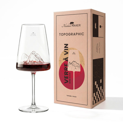 Tofane wine glass TOPOGRAPHIC