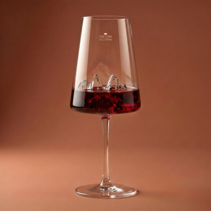 Tre Cime di Lavaredo wine glass TOPOGRAPHIC