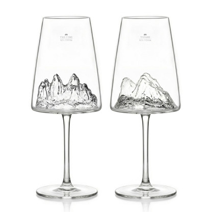 Tre Cime di Lavaredo & Tofane wine glass set TOPOGRAPHIC