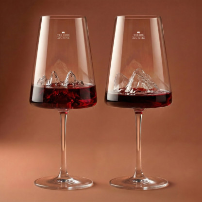 Tre Cime di Lavaredo & Tofane wine glass set TOPOGRAPHIC