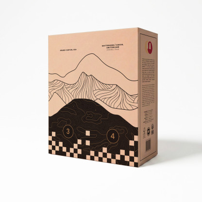 Coffret de verres à vin : Grand Canyon & Matterhorn TOPOGRAPHIC