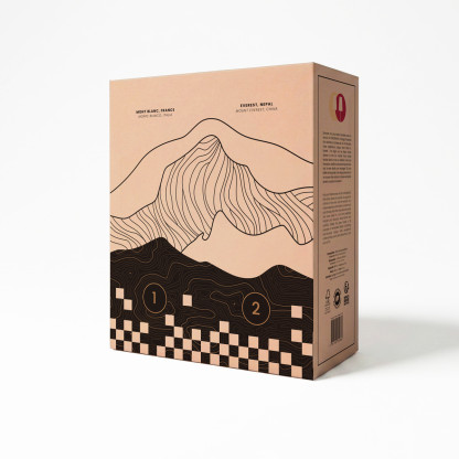 Mont Blanc & Everest wine glass set TOPOGRAPHIC