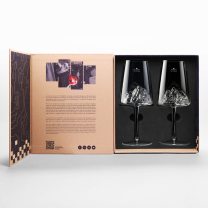 Coffret de verres à vin : Mont Blanc & Everest TOPOGRAPHIC
