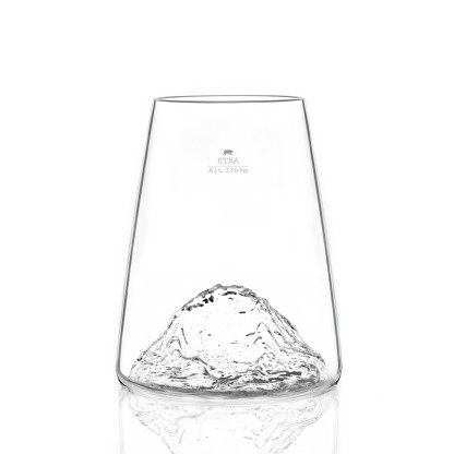 Verre tumbler Mont Etna, relief volcanique