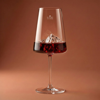 Mont Blanc wine glass TOPOGRAPHIC
