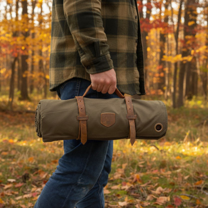 Couverture pique nique en toile waxée cuir EXPLORER| Alaskan MAKER