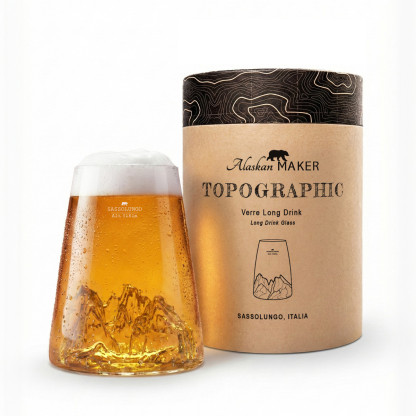 Design glass Sassolungo TOPOGRAPHIC