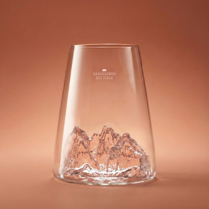 Design glass Sassolungo TOPOGRAPHIC