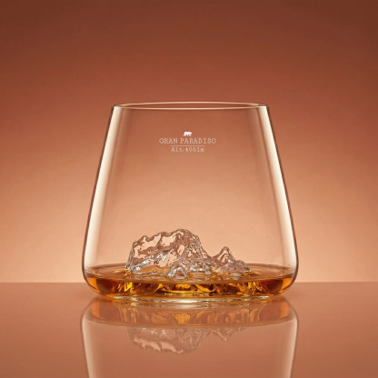 Set of 2 glasses Sassolungo & Gran paradiso TOPOGRAPHIC